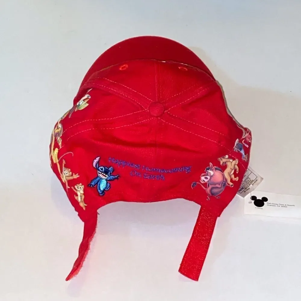 Disneyland 50 Anniversary Disneyland Resort Embroidered Logo Red Youth Cap
